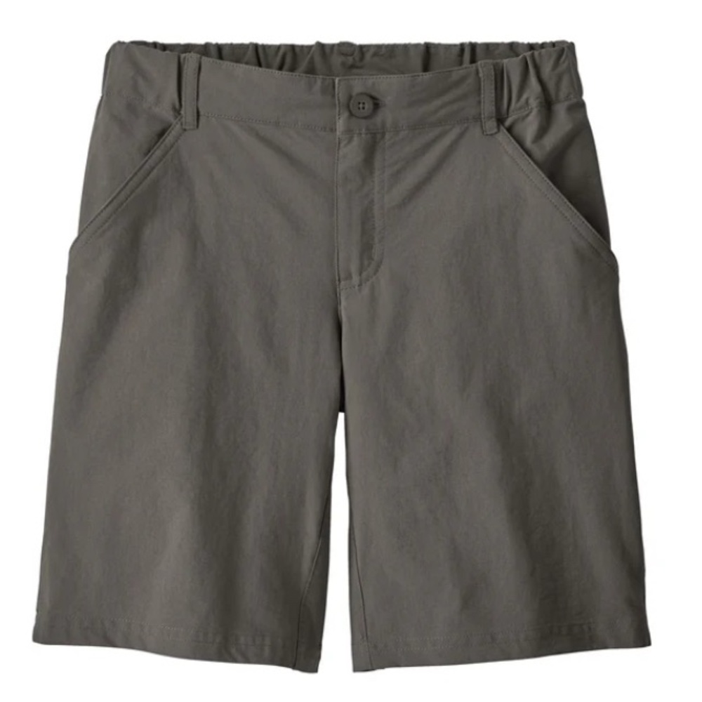 NWT Patagonia Boys’ Sunrise Trail Shorts. Color: Forge Grey. Size: XL (14)